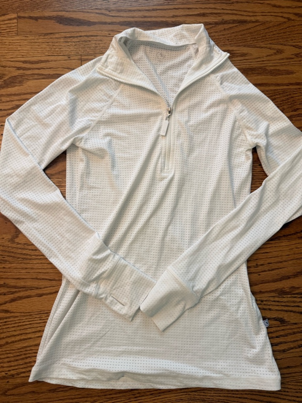 Addison Bay White Perforated Athletic Pullover